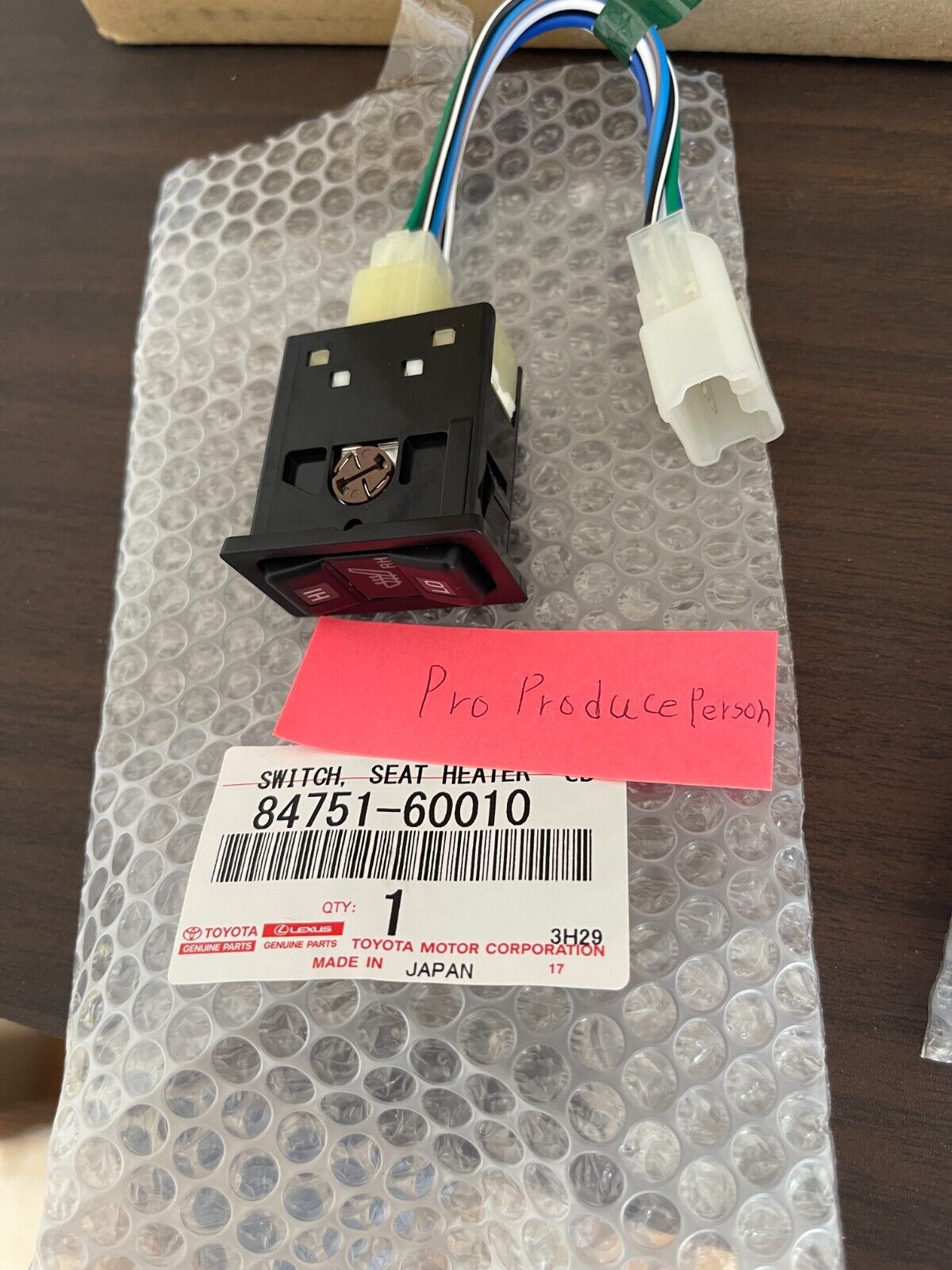 Toyota Genuine Seat Heater Switch LH RH Landcruiser 84751-60010 84751-60020 New