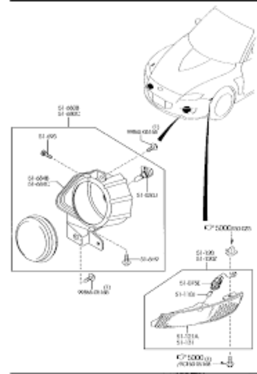 Genuine Mazda OEM RX8 Front Clear Side Marker Lense Kit F151-51-121C 151-51-131C