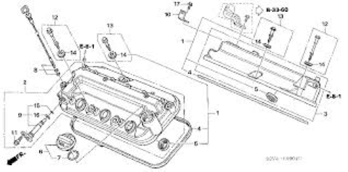 Genuine OEM HONDA ACURA V6 Valve Cover Gasket Kit 12030-RYE-A01