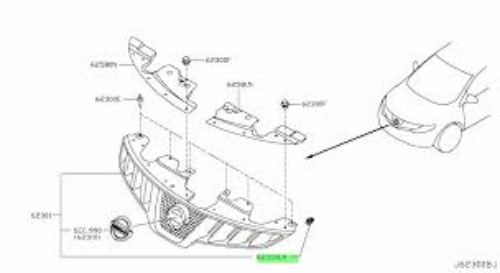 Genuine Nissan OEM Navara D22 Frontier Sunny B14 Sentra 8 Grille lock clips