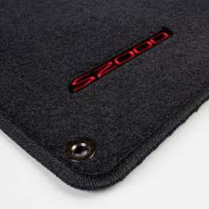 Genuine Honda OEM S2000 Black with Red Stiching Carpeted Set Floor Mat