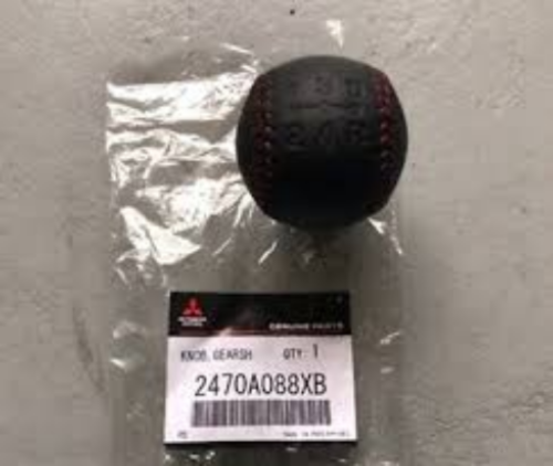 Genuine Mitsubishi OEM Evolution 10 Final Edition Shift Knob Red Stitch EVO X FE