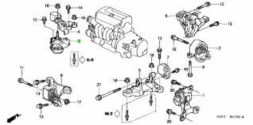 Genuine HONDA OEM CR-V Engine Torque Strut Side Mount 50821-S9A-023