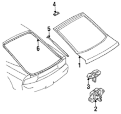 Genuine NISSAN 180SX 240SX RPS13 Rear Hatch Trunk Weather Strip Seal JDM Gate