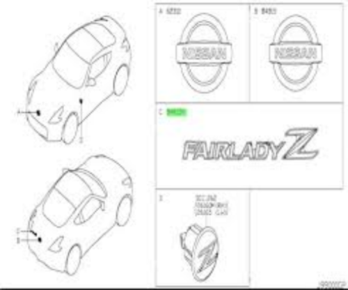 Genuine Nissan OEM Z"Fairlady Z" Emblem 84895-6GP1A