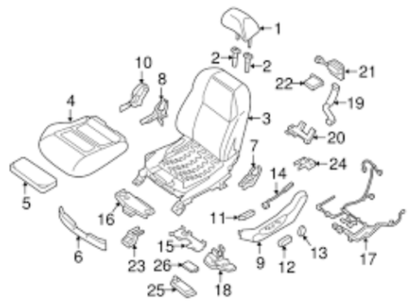 Genuine NISSAN OEM Maxima Switch Front Left Seat 87066-4HA0A