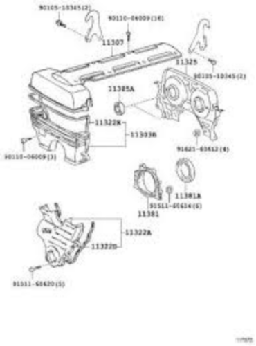 Genuine TOYOTA Supra JZA80 2JZGTE 2JZGE GS300 Upper & Lower Timing Belt Cover