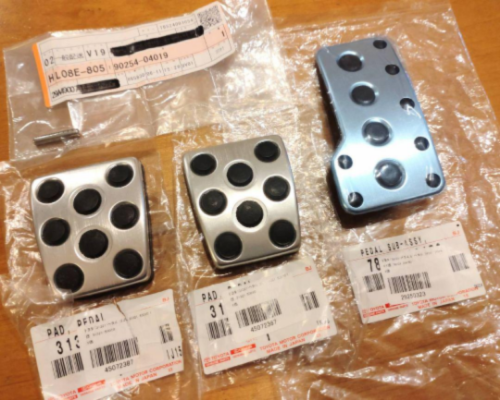Genuine Toyota OEM MR2 SW20 SW21 MT 5SPEED Aluminum Pedal & Pin Set
