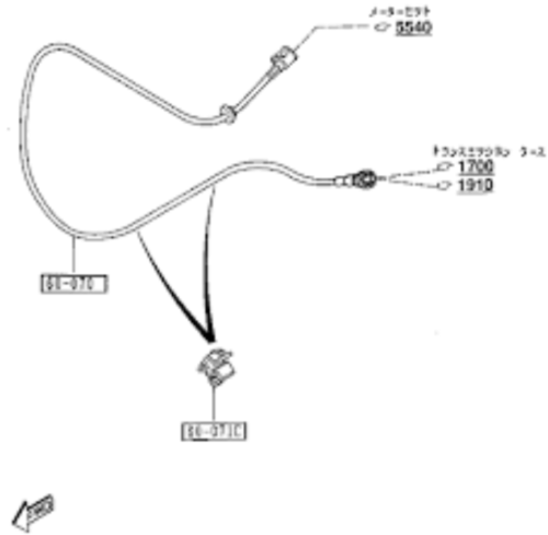Genuine Mazda OEM Miata Speedometer Cable 1990-1997 Automatic Trans NA03-60-070A