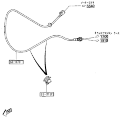 Genuine Mazda OEM Miata Speedometer Cable 1990-1997 Automatic Trans NA03-60-070A