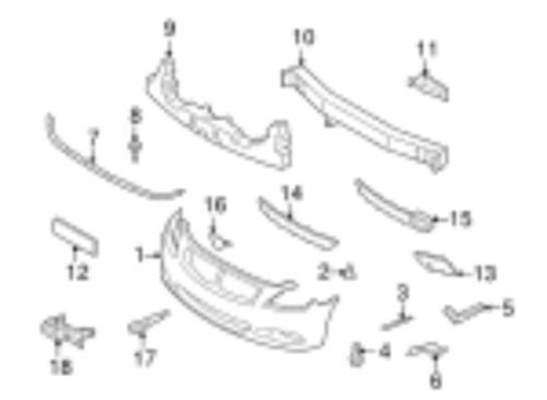 Genuine Nissan OEM G37 2 DOOR SPORT Passenger Bumper Finish Panel 62256-JL10B