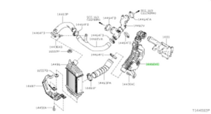 Genuine NISSAN OEM NOTE MICRA Inlet Tube Pipe 14460-3VA1A