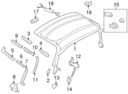 Genuine Mazda MX5 Miata Parts Convertible Soft Top Latch Lock Right 1990-2003