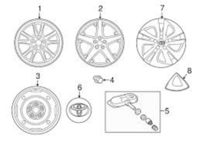 Genuine TOYOTA OEM Prius Corolla Center Wheel Caps Hub Caps 42603-52170 Set Of 4