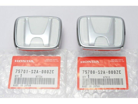 Genuine HONDA OEM S2000 AP1 AP2 2-Set White H Emblem Badge Ornament