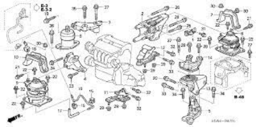 Genuine Honda OEM Acura TSX Accord Front Motor Engine Mount 50830-SDA-E01