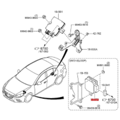 Genuine MAZDA OEM CX-5 Control Unit DC Converter P5E1-18-572