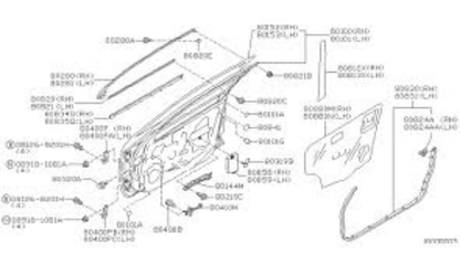 Genuine NISSAN OEM Hinge Assembly Rear Door Lower Right-hand 82420-2J00A