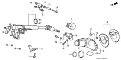 Genuine HONDA OEM 1997-2007 Joint B Steering 53323-SW5-003