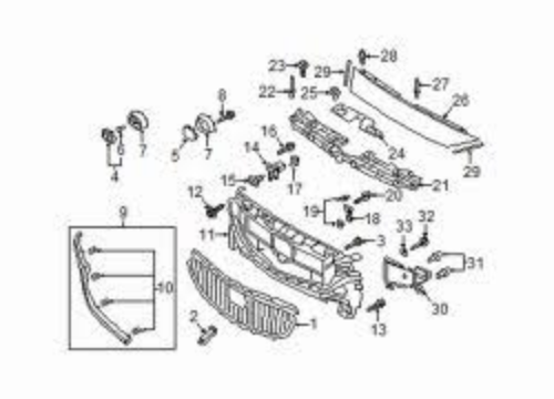 Genuine MAZDA OEM  6 18-21 Front Grille Adaptive Radar Emblem GSH7-51-730