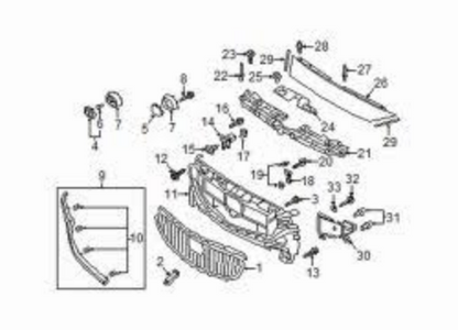 Genuine MAZDA OEM  6 18-21 Front Grille Adaptive Radar Emblem GSH7-51-730