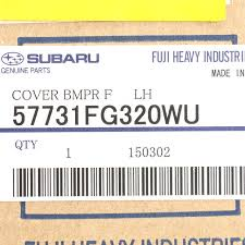 Genuine SUBARU OEM G22 (LHD) IMPREZA 5 COVER-FOG LIGHT, LEFT 57731FG320WU