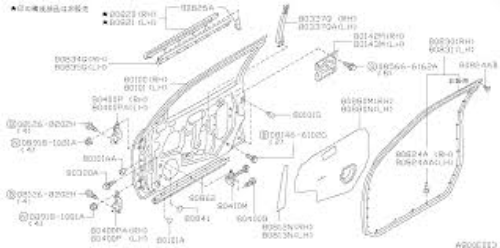 Genuine Nissan Skyline GT-R R34 BNR34 RB26 Outer Door Molding LHS Passenger Side