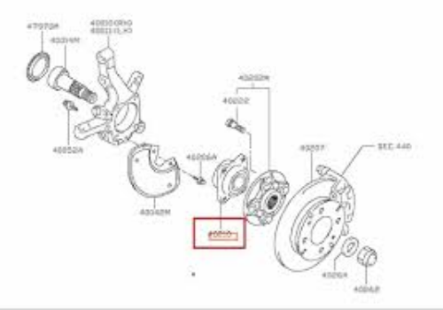 Genuine Nissan OEM BEARING ASSEMBLY FRONT WHEEL 40210-6A00B