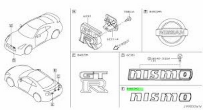Genuine Nissan OEM R35 GT-R 14-22  Rear Nismo Emblem Badge 84895-3YW0A