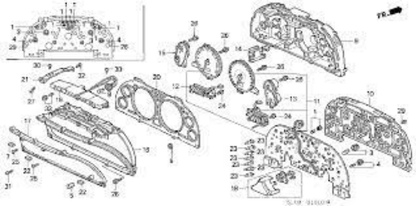 Genuine Honda OEM cura NSX NA1 NA2 Gauge Cluster Clear Lens Cover 78156-SL0-003