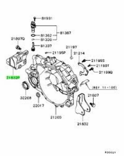 Mitsubishi OEM Rear Roll StopTransmission Mounting Bracket Lancer '02-'07 *