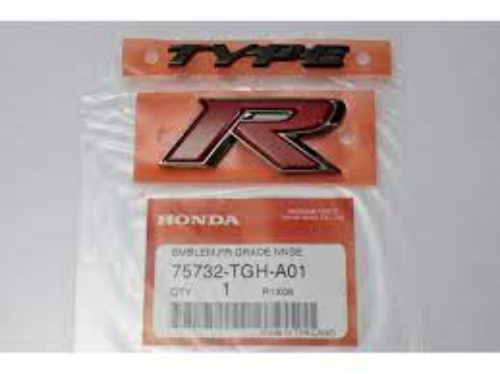 Genuine Honda OEM CIVIC TYPE-R FK8 Emblem Front TypeR Plate 75732-TGH-A01