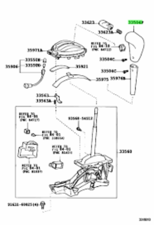 Genuine Toyota OEM 5 Speed Black Rubber Shift Knob Gear Lever 33504-14050-B8