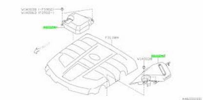 Genuine SUBARU OEM Engine Compartment Battery COVER PLASTIC 46112AG000
