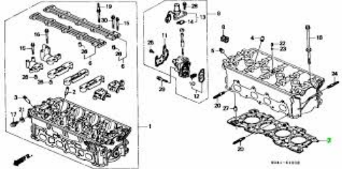 Genuine HONDA OEM ACURA DOHC VTEC HEADGASKET GSR TYPE-R B16 B18C 12251-P30-014