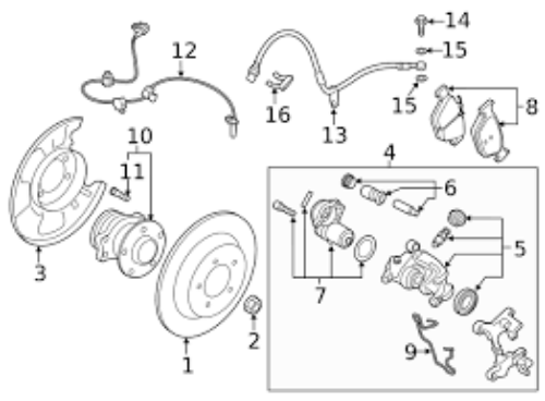 Genuine Subaru OEM hub unit compulsion R 2019 Subaru WRX 28473VA010 → 28473VA011