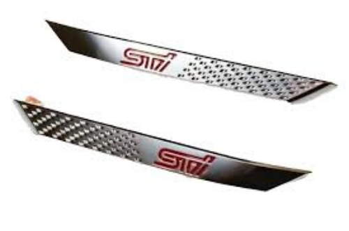 Genuine SUBARU OEM BRZ STI SIDE FENDER SILVER EMBLEM GARNISH Right ＆ Left SET