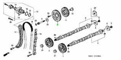 Genuine Honda OEM SPROCKET, CAM CHAIN DRIVEN  ABA-AP1  S2000  14210-PCX-004