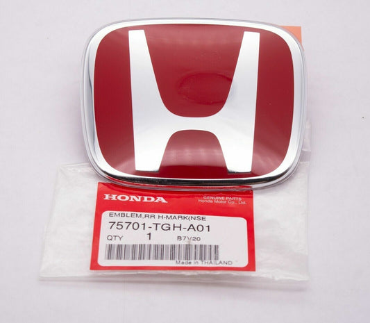Honda Red H Emblem Rear Fit For 2016-2021 CIVIC SEDAN 4DR JDM 75701-TGH-A01