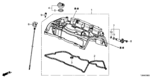 Genuine HONDA OEM 15-21 Civic Type R FK2 FK8 Rocker Cover 12310-5BA-A01