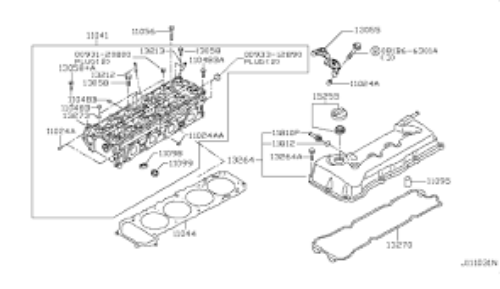 Genuine Nissan OEM Gasket-rocker cover L33R TEANA RUS MAKE2014/01- 13270-3TS0A