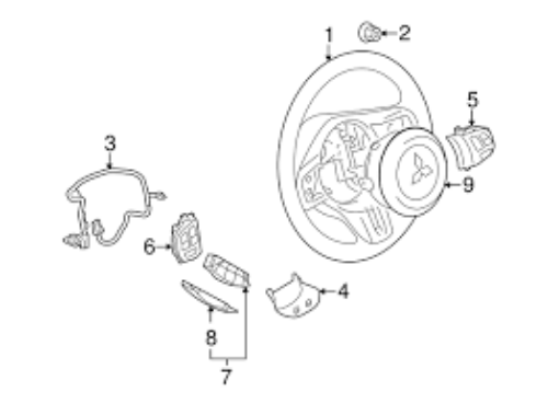 Genuine Mitsubishi OEM Evo X Steering Wheel Volume Control 8701A193