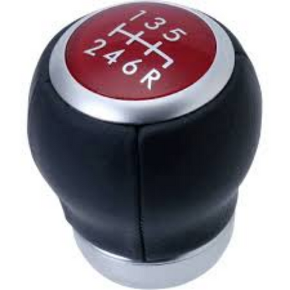 Genuine Subaru OEM Impreza WRX STI Leather Shift Knob 6 Speed Red