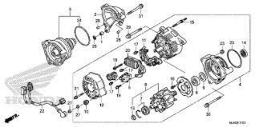 GENUINE HONDA OEM ALTERNATOR 03-18 ST1300 14 CTX1300 31100-MCS-013