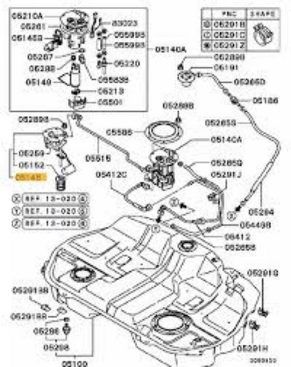 Genuine MITSUBISHI OEM LANCER EVO5 EVO6 CP9A Fuel Tankh Gauger Unit MR555624