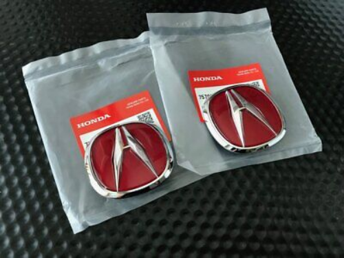 Genuine Honda OEM 97-01 Acura Integra DC2 Type-R RED A Emblem Front and Rear