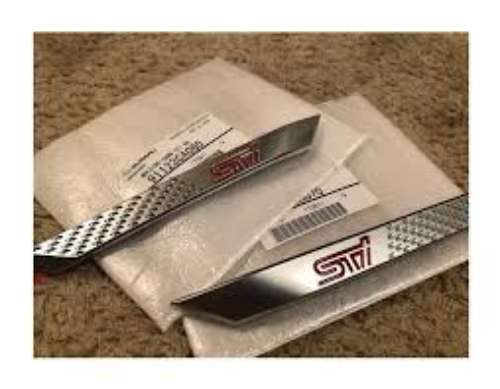 Genuine SUBARU OEM BRZ STI SIDE FENDER SILVER EMBLEM GARNISH Right ＆ Left SET