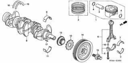 Genuine Honda OEM Civic Type R FD2 Piston Ring 13011-PRA-E02 x4 F/S