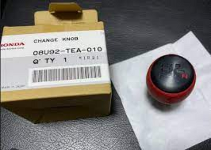 Genuine HONDA OEM CIVIC Type-R 2017- 6Speed Red Leather Shift Knob