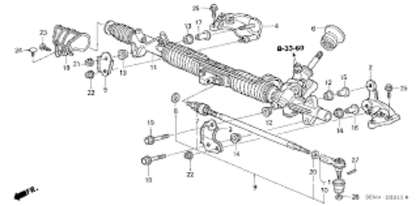 Genuine HONDA OEM ACURA Integra RSX DC5 ELEMENT Tie Rod End Outer 53541-S7A-003